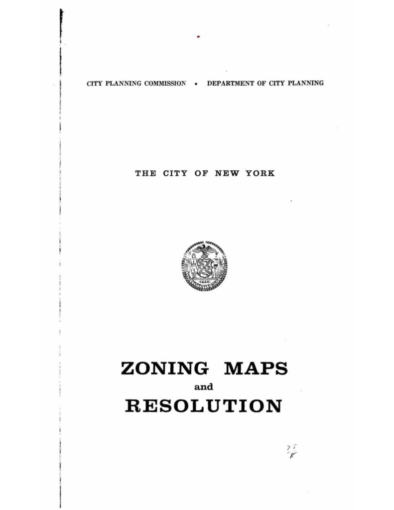 1961 Zoning Resolution Use Groups - Music and Dancing